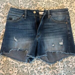 KanCan Blue Distressed Denim Shorts
